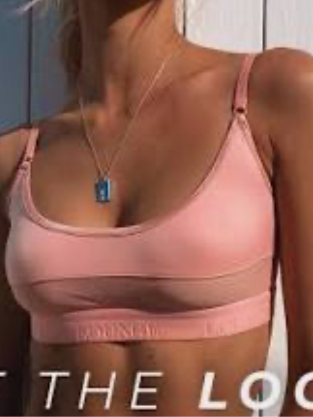 Lounge M Women’s Soft Pink Scoop Neck Bralette